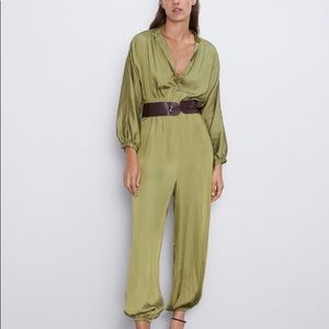 NWT Zara Satin Effect Jumpsuit